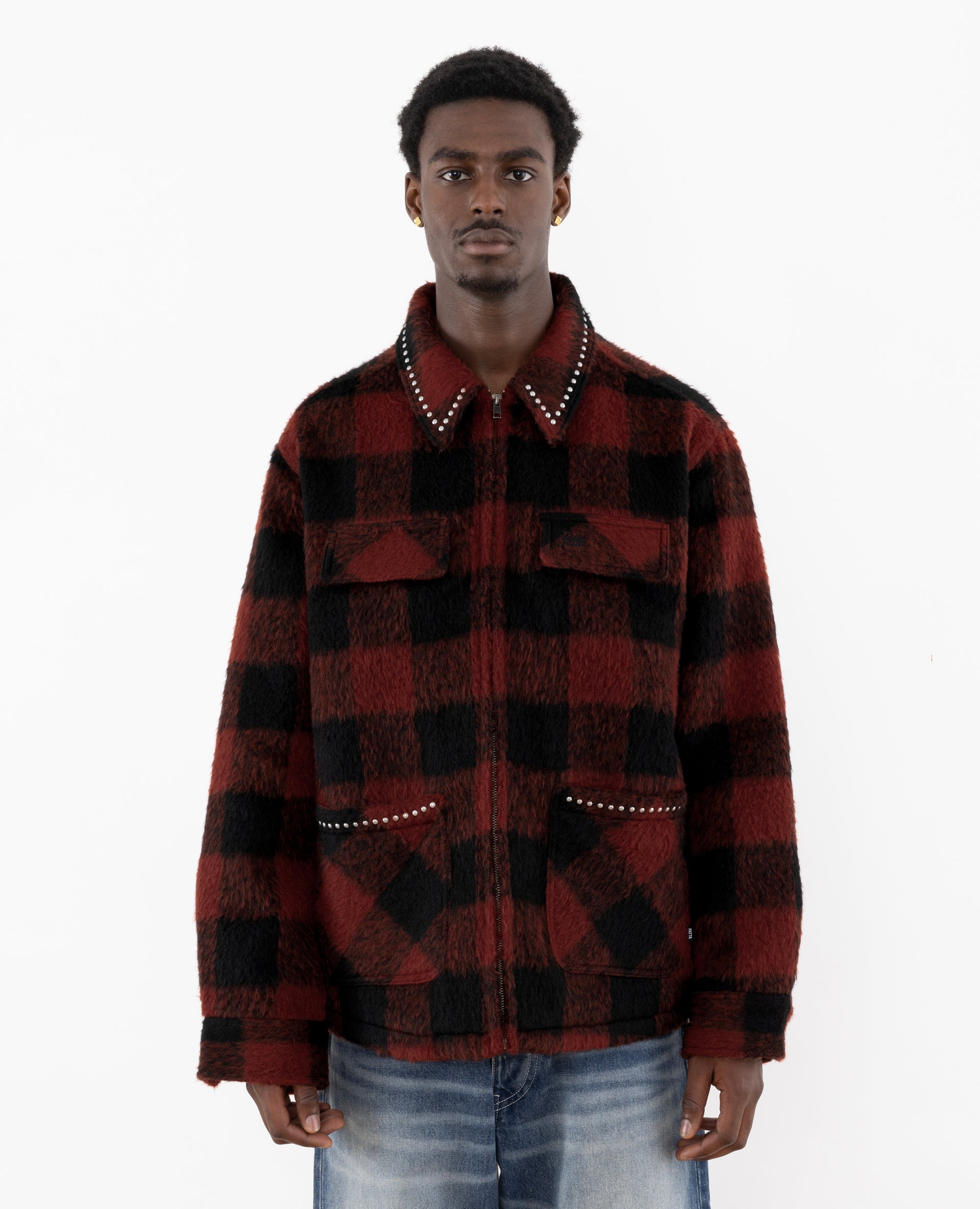 Patta Check Car Coat