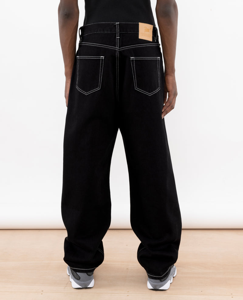 Patta Contrast Stitch Loose Denim Pants