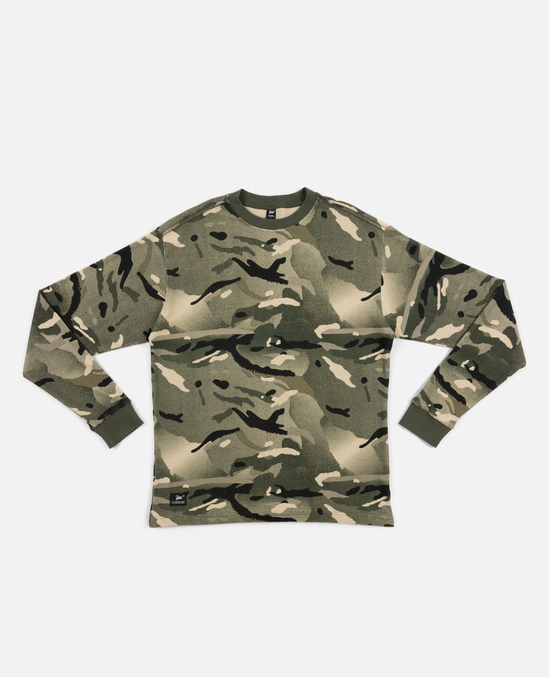 Patta Spray Camo Waffle Longsleeve T-Shirt