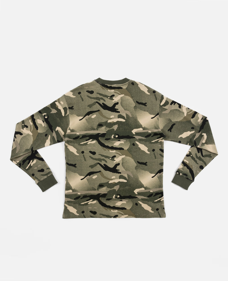 Patta Spray Camo Waffle Longsleeve T-Shirt