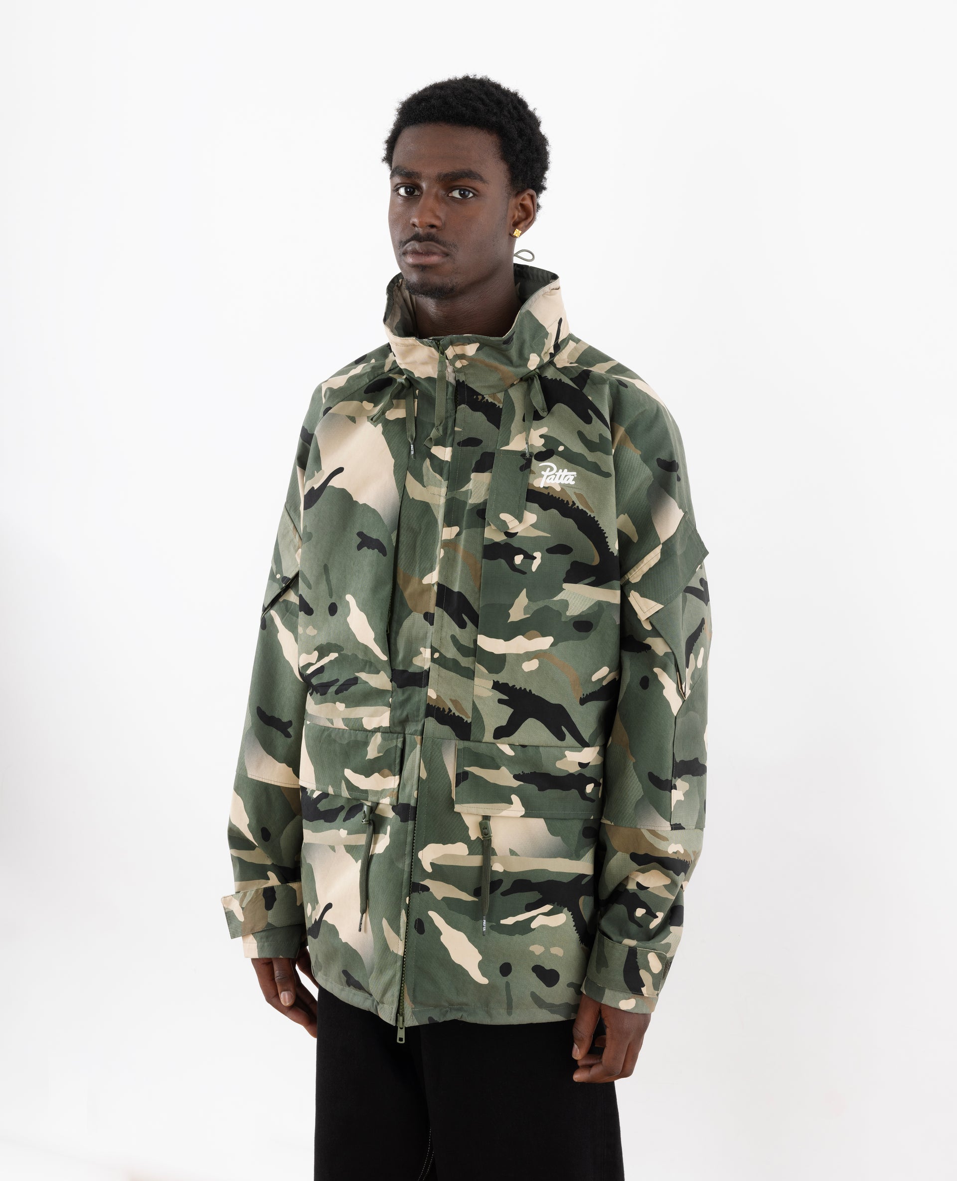 Patta Spray Camo Nylon Tactical Parka