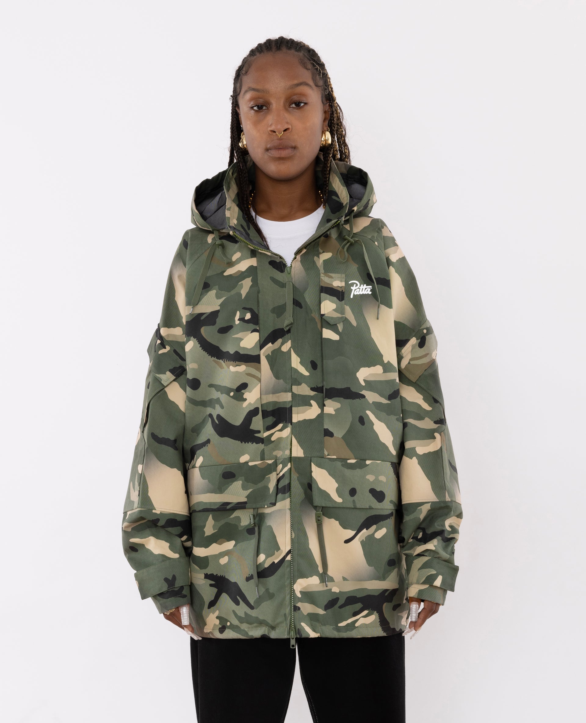 Patta Spray Camo Nylon Tactical Parka