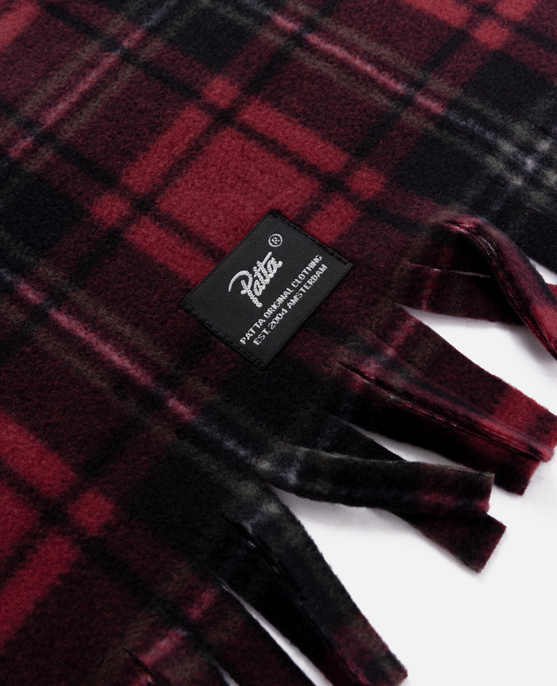 Patta Tartan Fringe Fleece Scarf