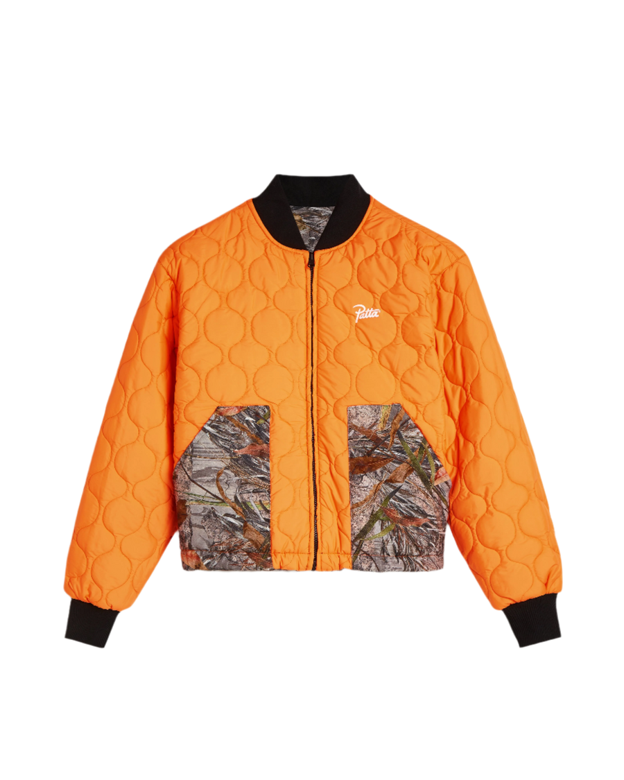 Patta Nature Print Reversible Canvas Bomber Jacket