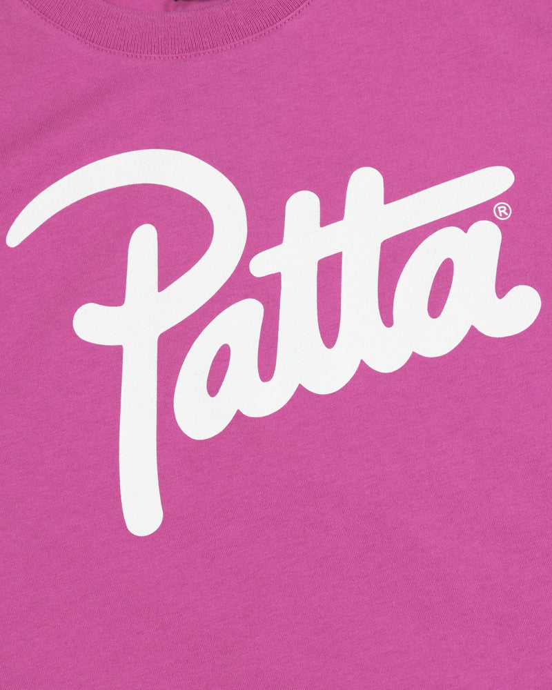 Patta Script Logo Kids T-Shirt (Fuchsia)