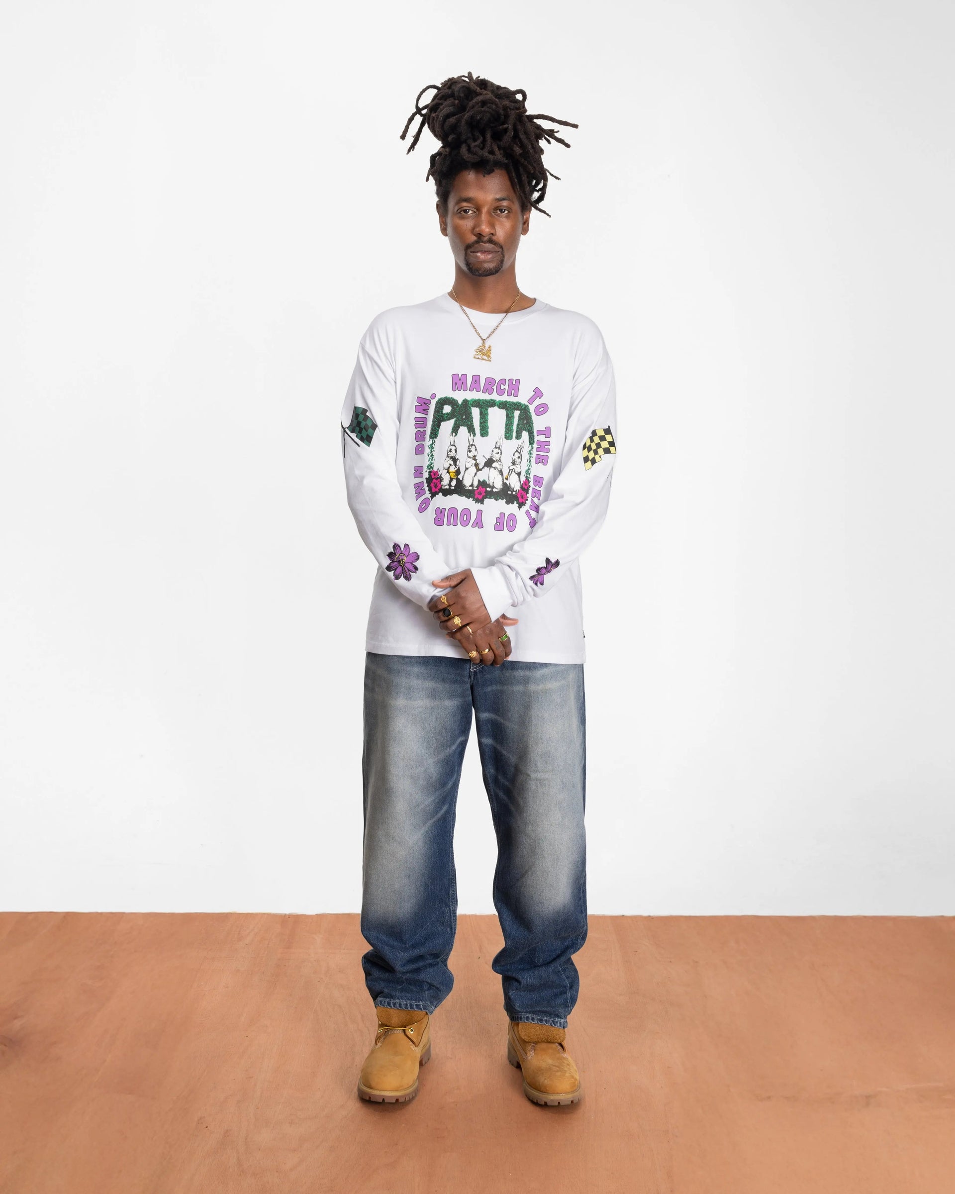 Patta Own Your Own Mind Long Sleeve T-Shirt (White)