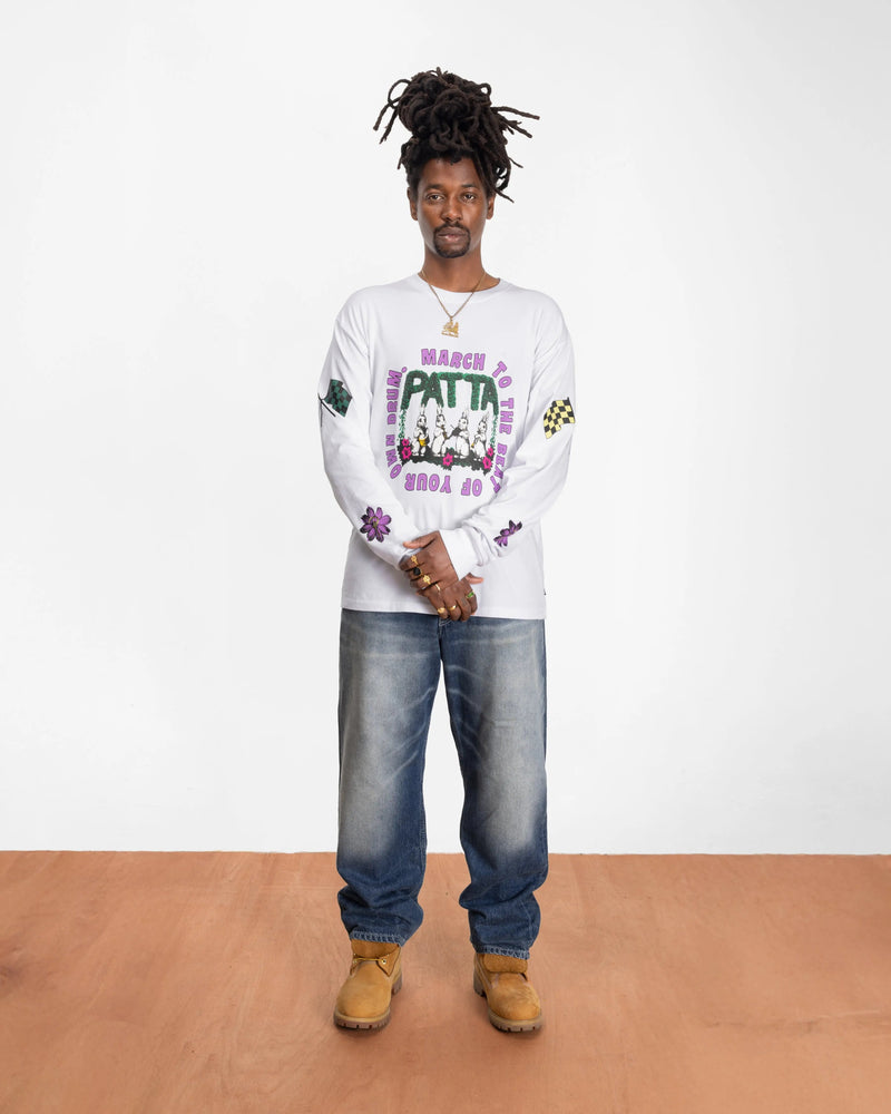Patta Own Your Own Mind Long Sleeve T-Shirt (White)