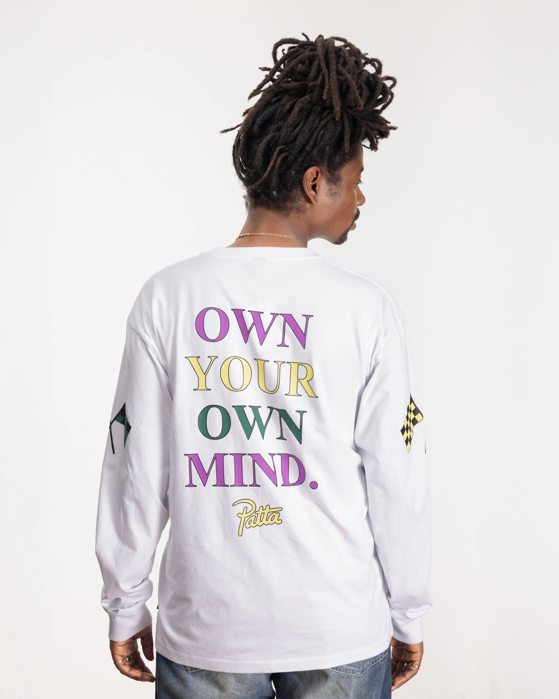 Patta Own Your Own Mind Long Sleeve T-Shirt (White)