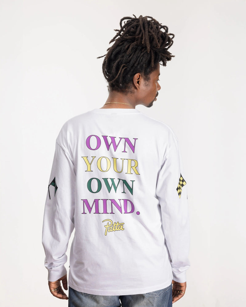 Patta Own Your Own Mind Long Sleeve T-Shirt (White)