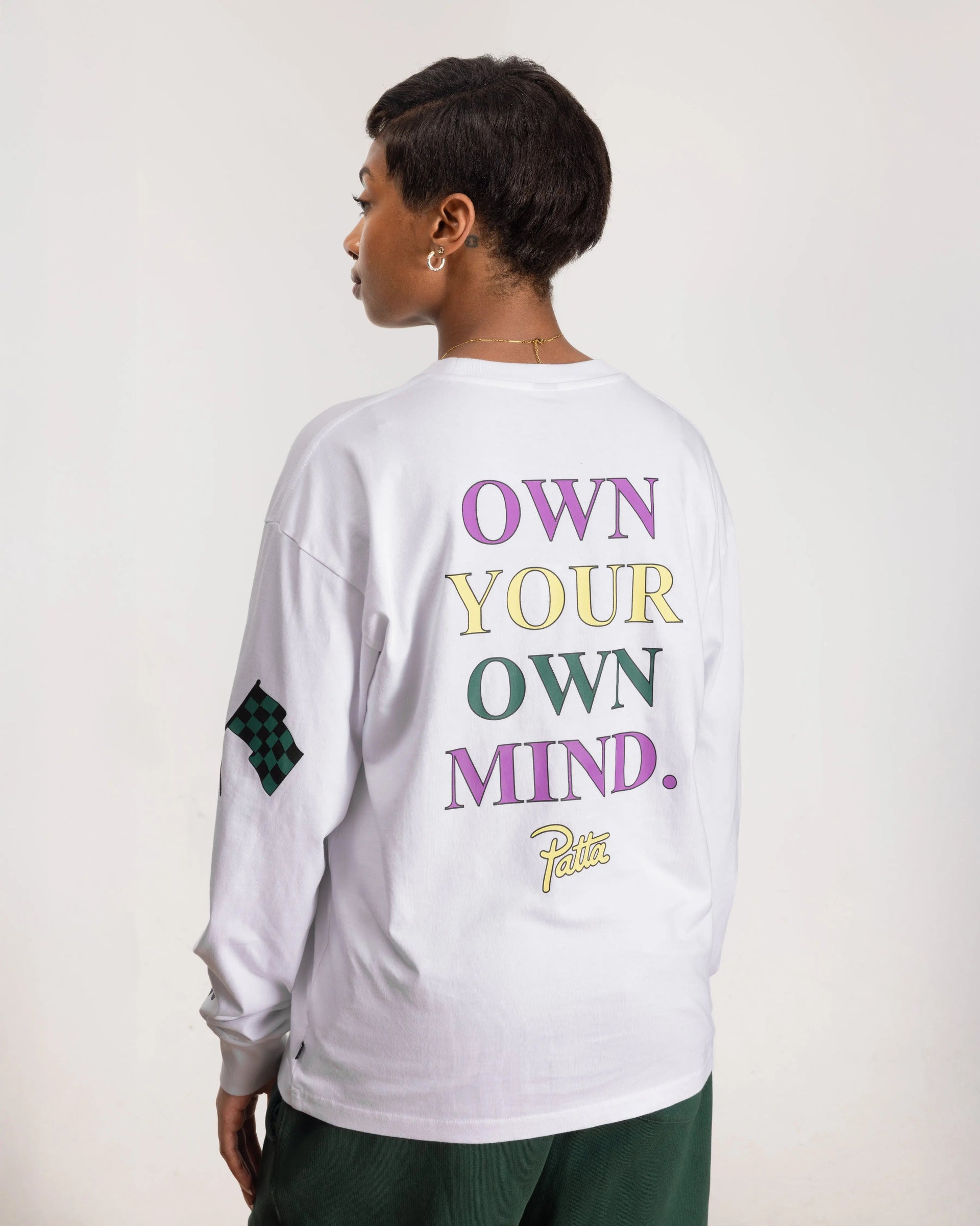 Patta Own Your Own Mind Long Sleeve T-Shirt (White)