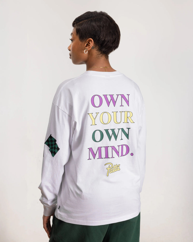 Patta Own Your Own Mind Long Sleeve T-Shirt (White)