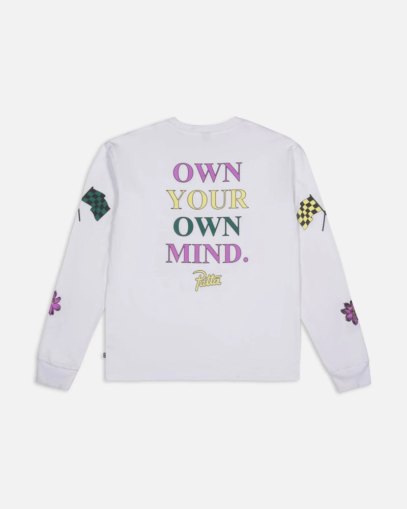 Patta Own Your Own Mind Long Sleeve T-Shirt (White)