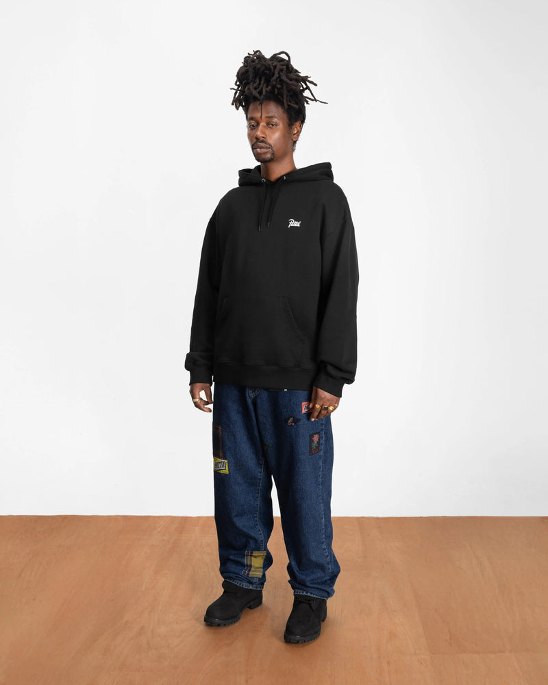 Patta Embroidered Fire Panther Hooded Sweater (Black)