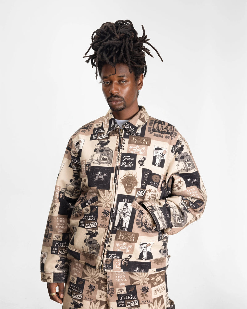 Patta Collage Insulated Canvas Jacket (Multi)