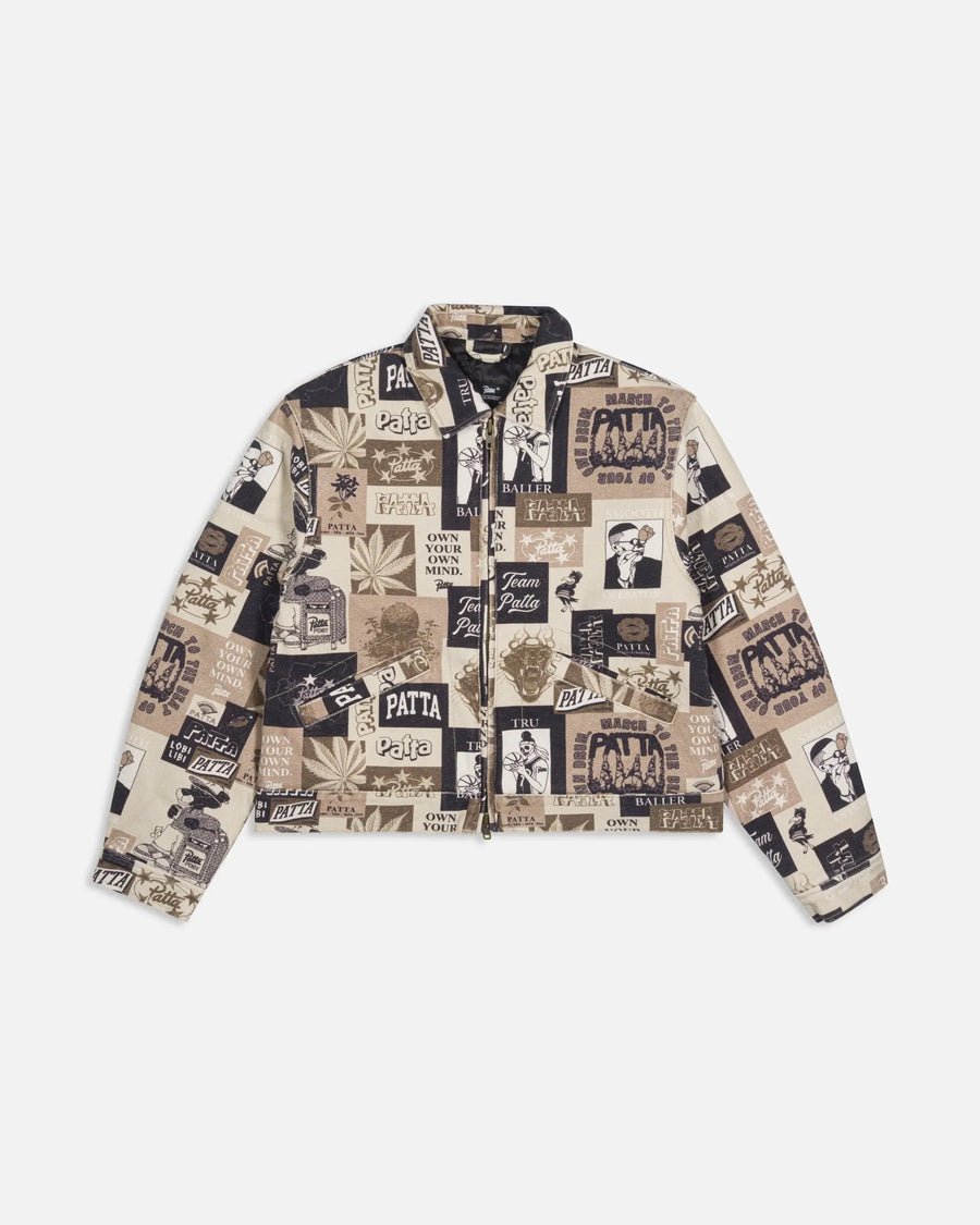 Patta Collage Insulated Canvas Jacket (Multi)
