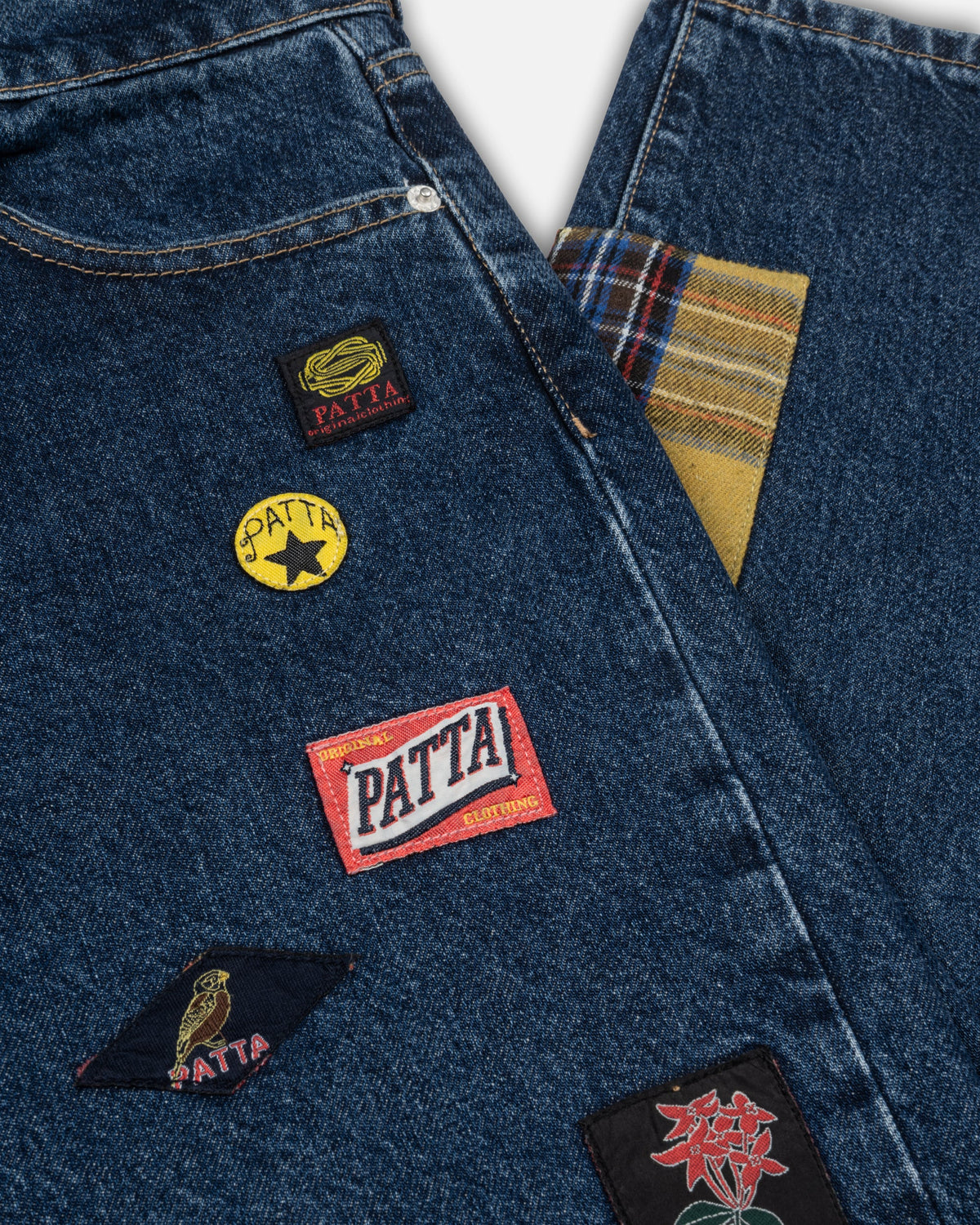 Panta Label Patta Whole Lotta Labels Denim Pants (Light Blue Denim) – Patta UK