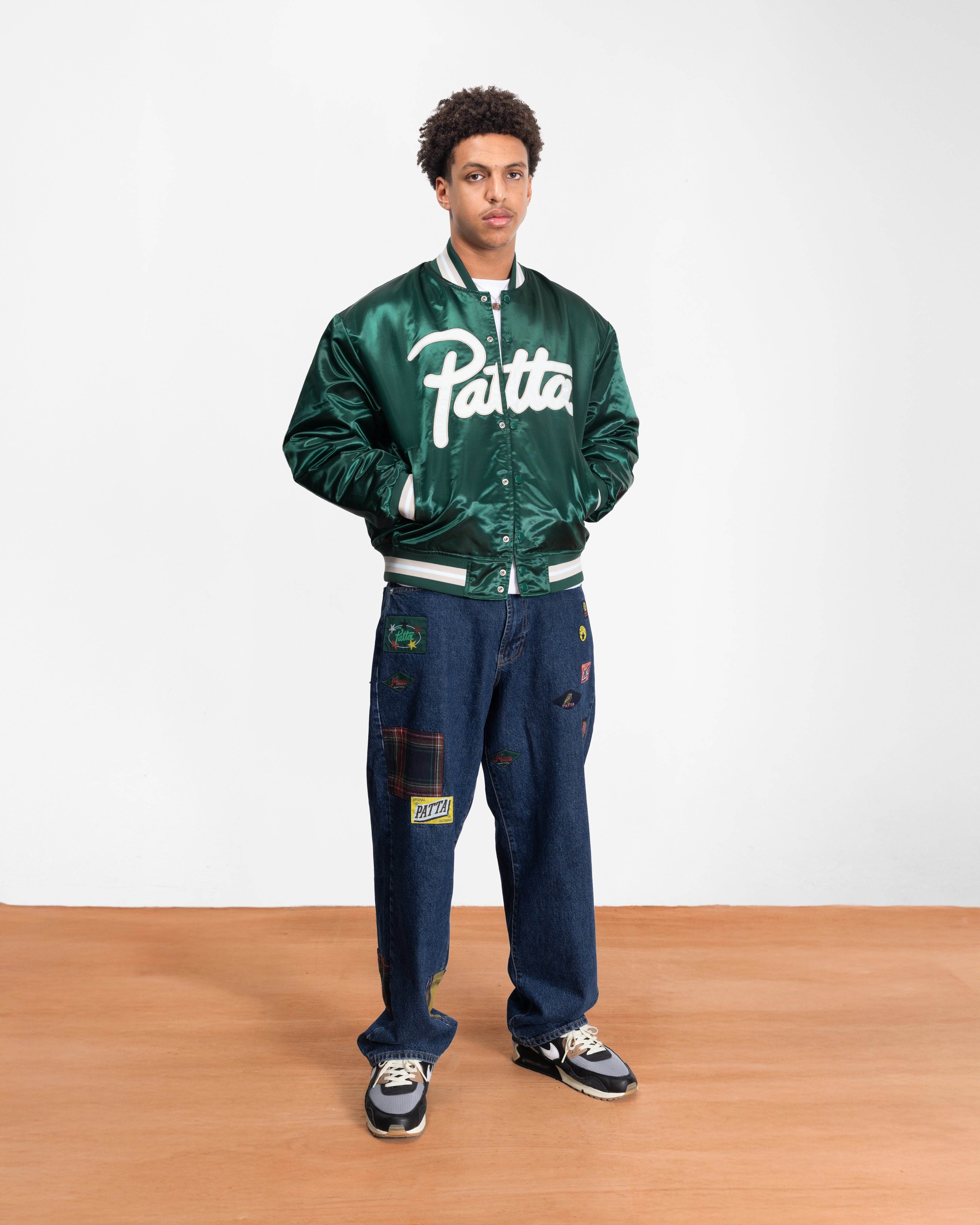 Patta ×  Jeans / Varsity Jacket Patta - GREY HOMERUN DENIM VARSITY JACKET – LE LABO STORE