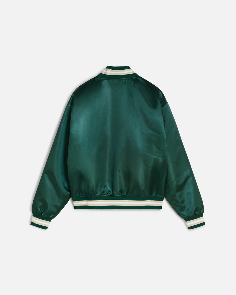 Patta Script Logo Satin Varsity Jacket (Bistro Green)