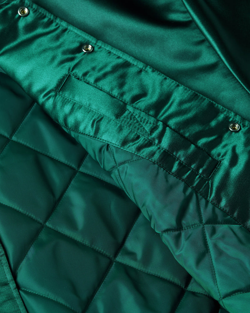 Patta Script Logo Satin Varsity Jacket (Bistro Green)