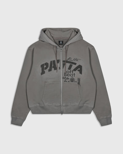 Patta Off Beat Zip Up Hooded Sweater (Brushed Nickel)