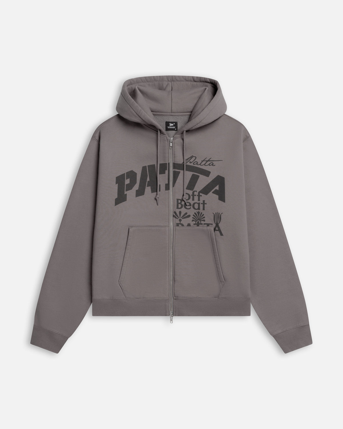 Patta Off Beat Zip Up Hooded Sweater (Brushed Nickel)