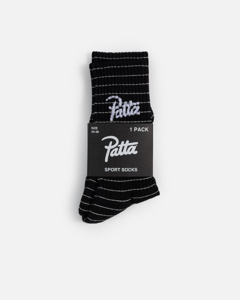 Patta Striped Socks (Black Iris)