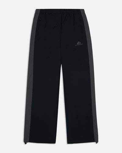 Patta Panelled Oversized Track Pants (Black)