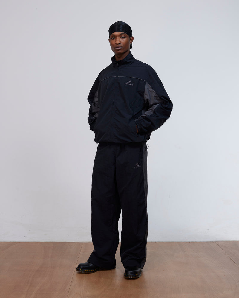 Patta Panelled Track Top (Black)