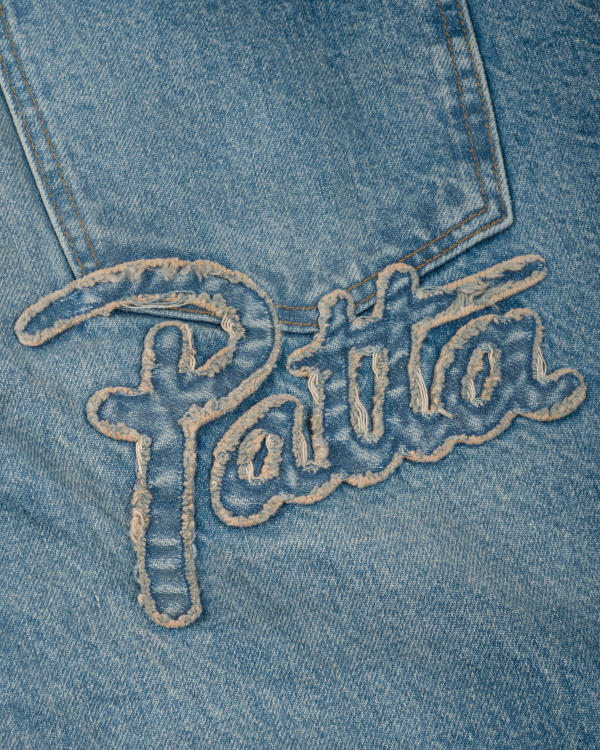 Patta Aqua Whiskers Straight Leg Denim Pants (Blue Denim )