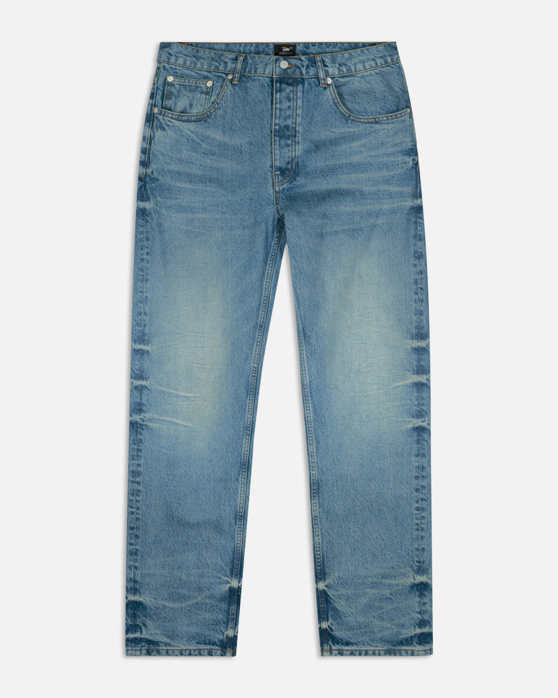 Patta Aqua Whiskers Straight Leg Denim Pants (Blue Denim )