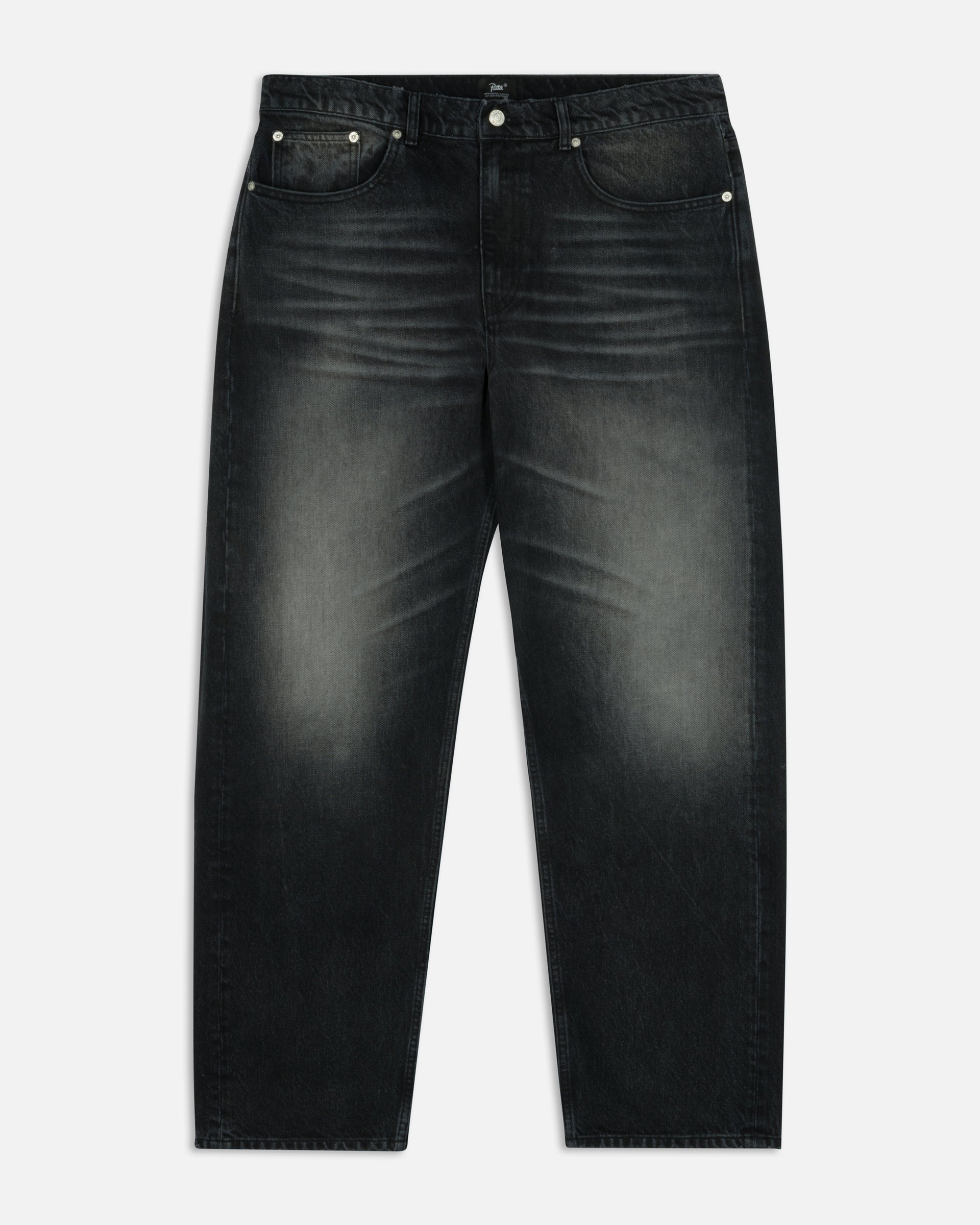 Patta Dark Dirty Whiskers Baggy Denim Pants (Black)