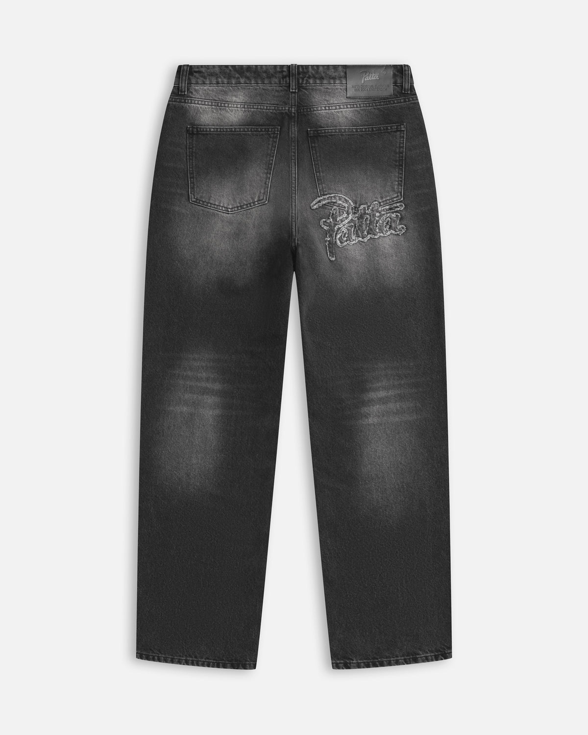 Patta Dark Dirty Whiskers Baggy Denim Pants (Black)