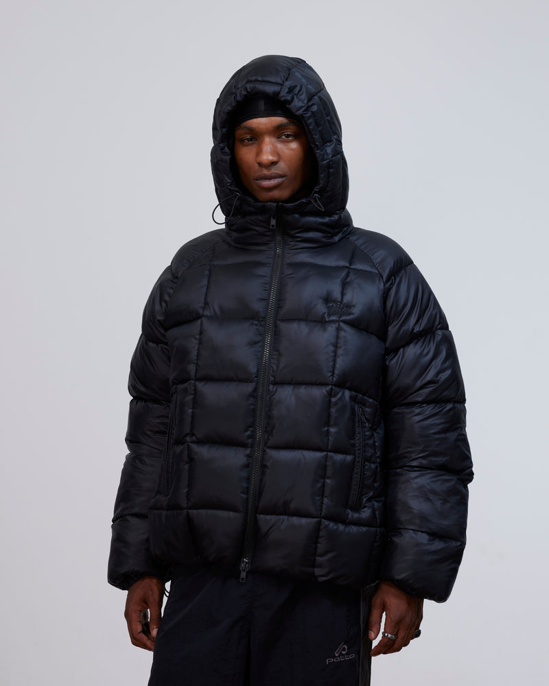 Patta Square Quilted Puffer Jacket (Black)