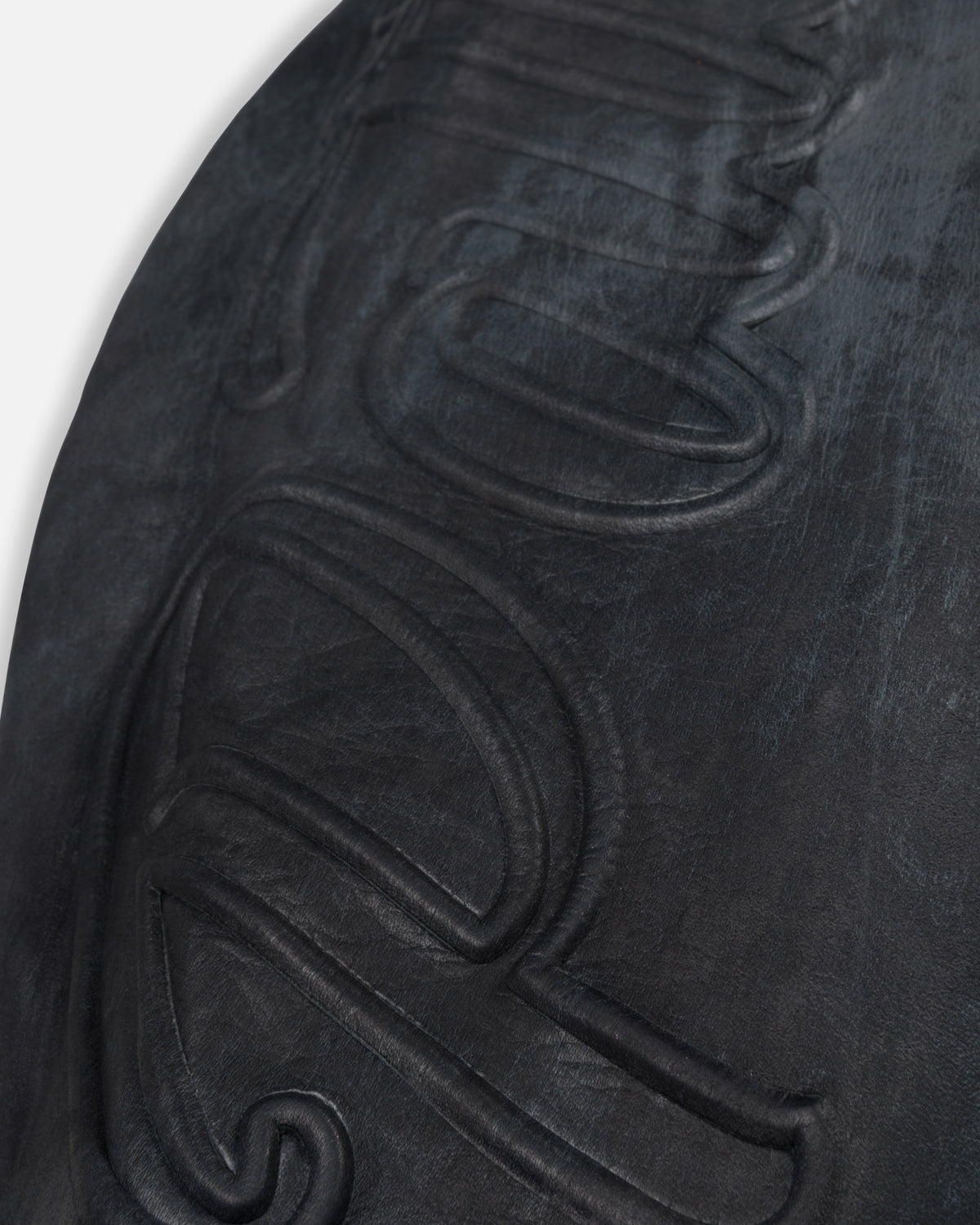 Patta Leather Hooded Bomber Jacket (Black)