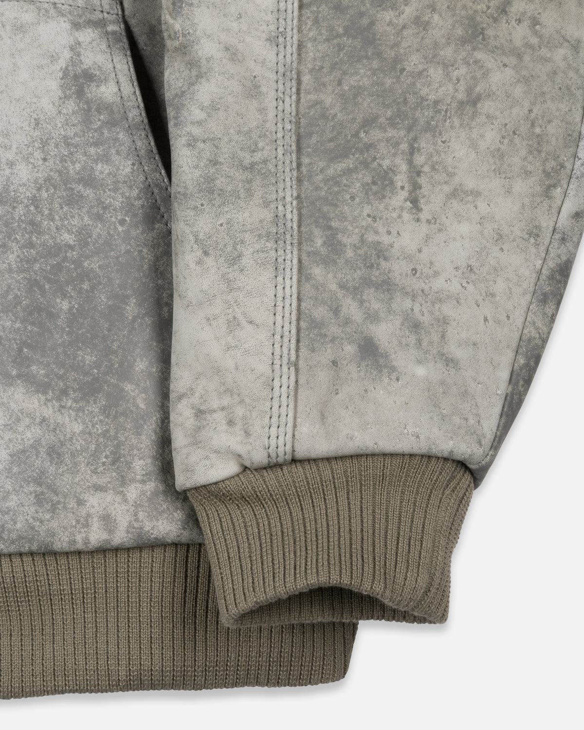 Patta Leather Hooded Bomber Jacket (Moonless Night)