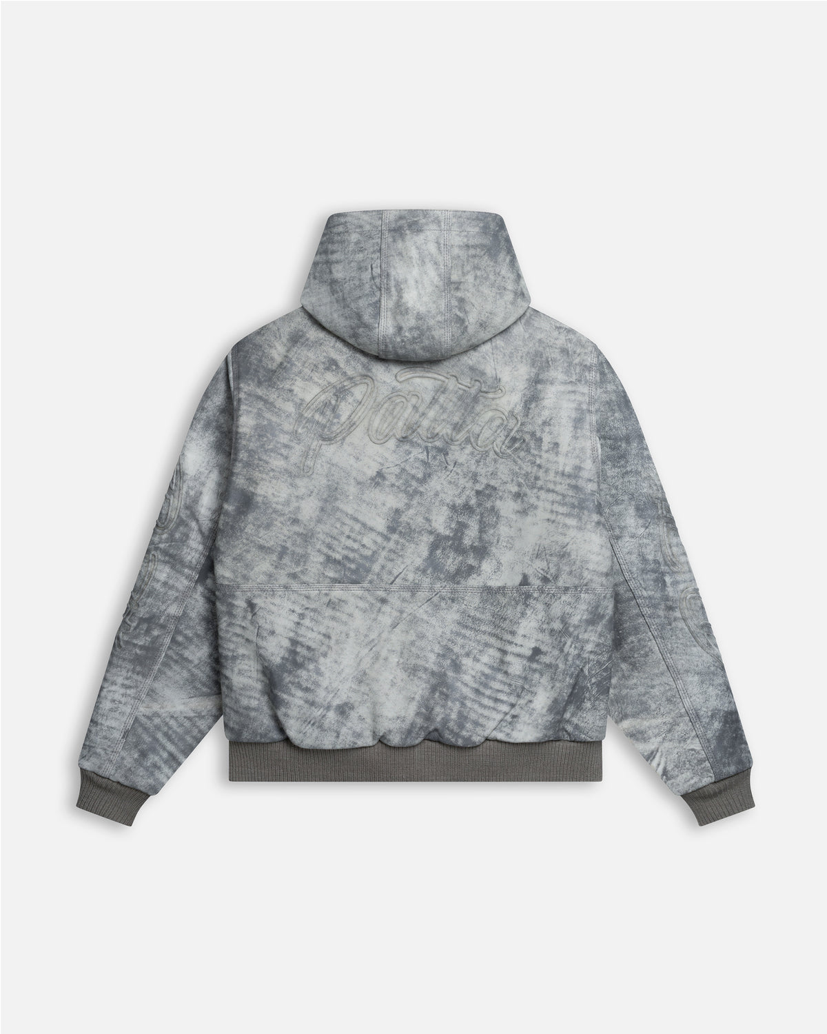 Patta Leather Hooded Bomber Jacket (Moonless Night)