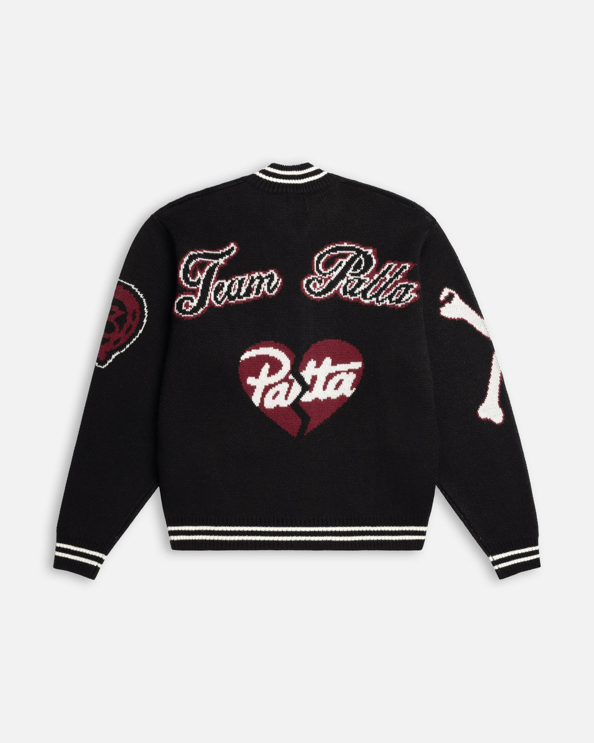 Patta Varsity Knitted Cardigan (Black)