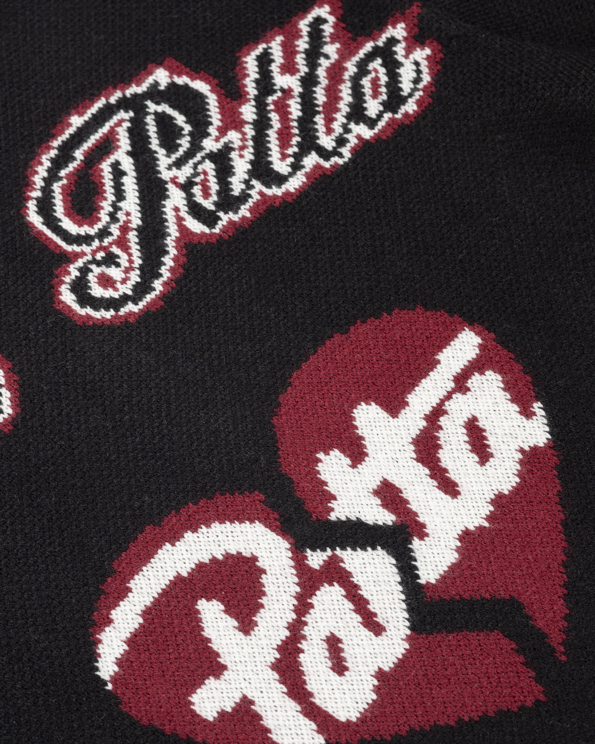 Patta Varsity Knitted Cardigan (Black)