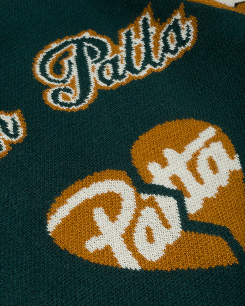 Patta Varsity Knitted Cardigan (Pine Grove)