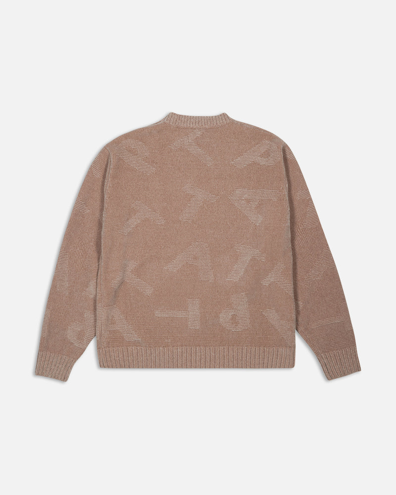 Patta Chenille Alphabet Knitted Sweater (Irish Cream)