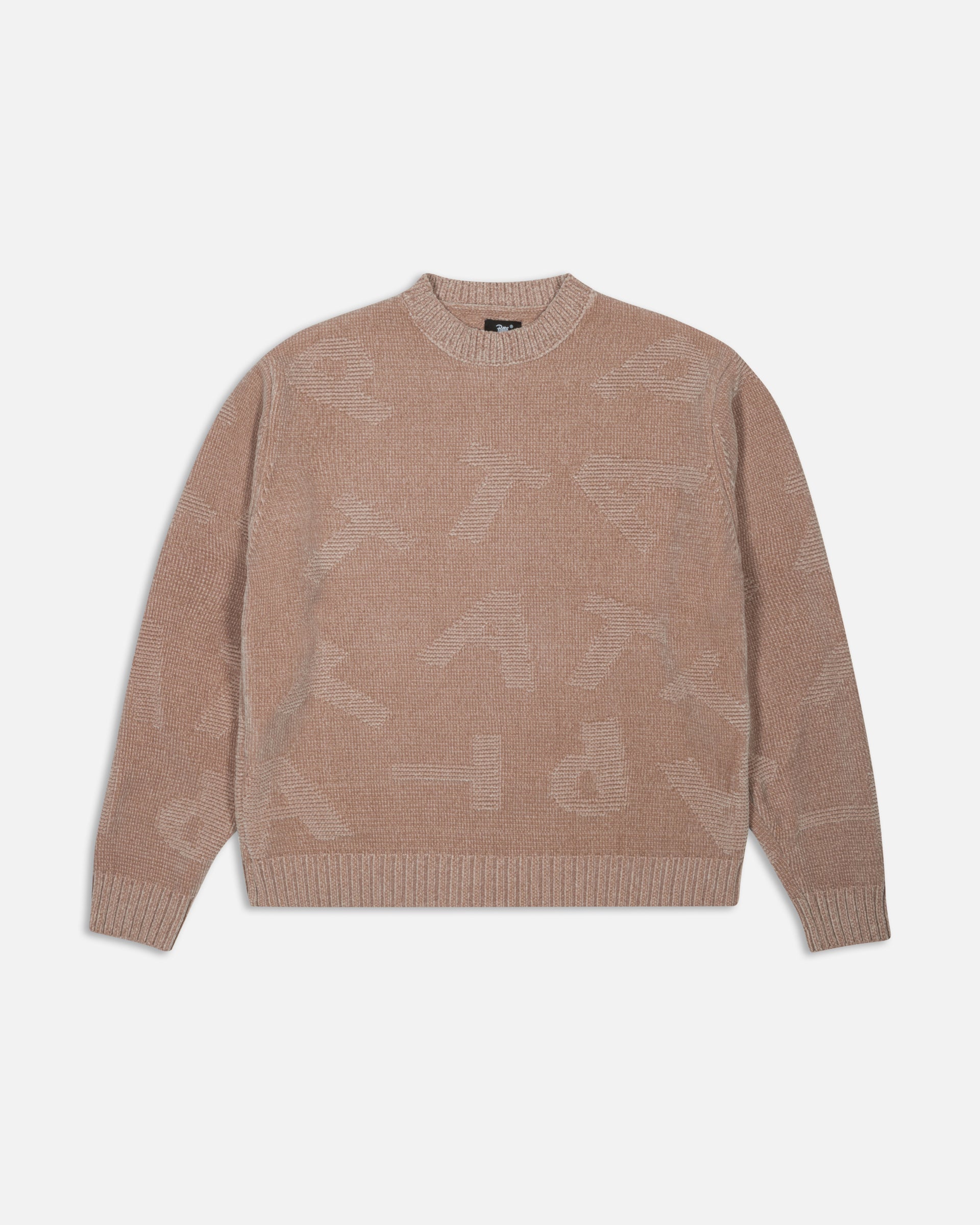 Patta Chenille Alphabet Knitted Sweater (Irish Cream)