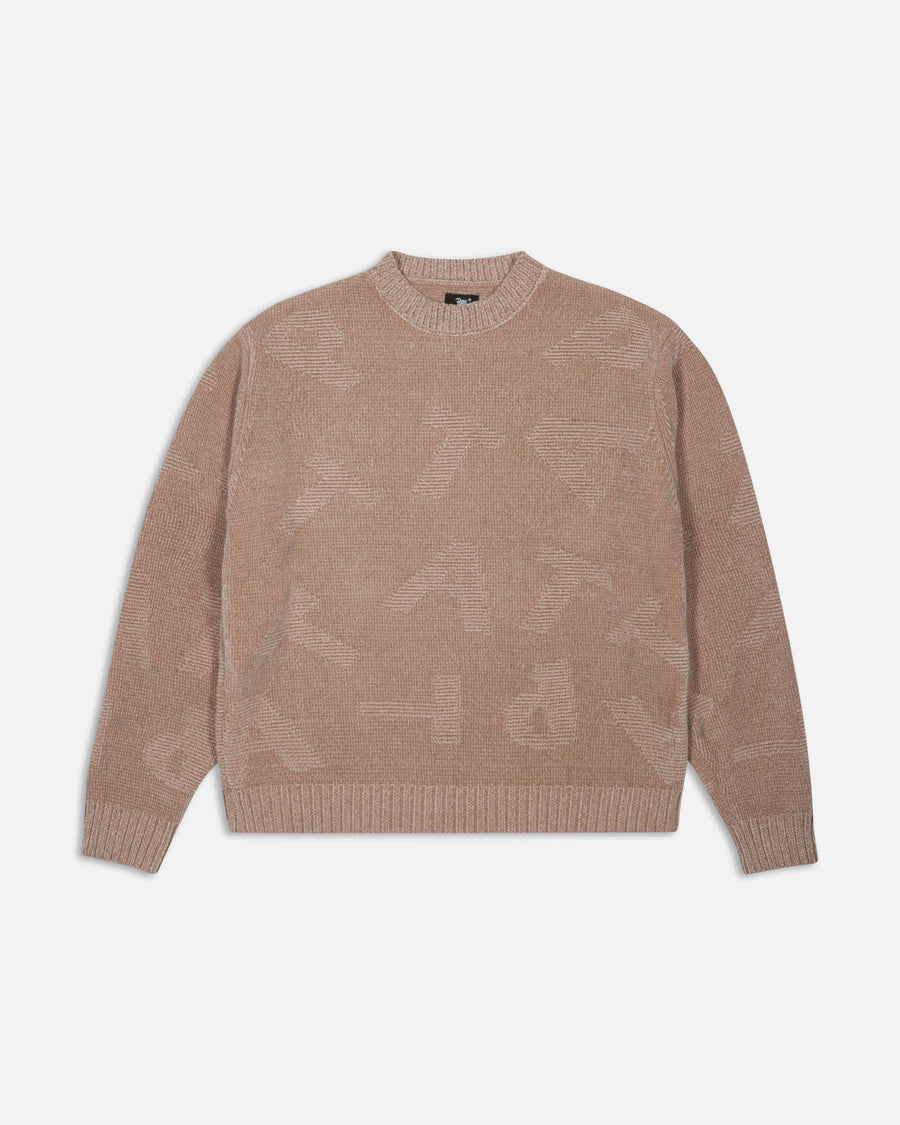 Patta Chenille Alphabet Knitted Sweater (Irish Cream)