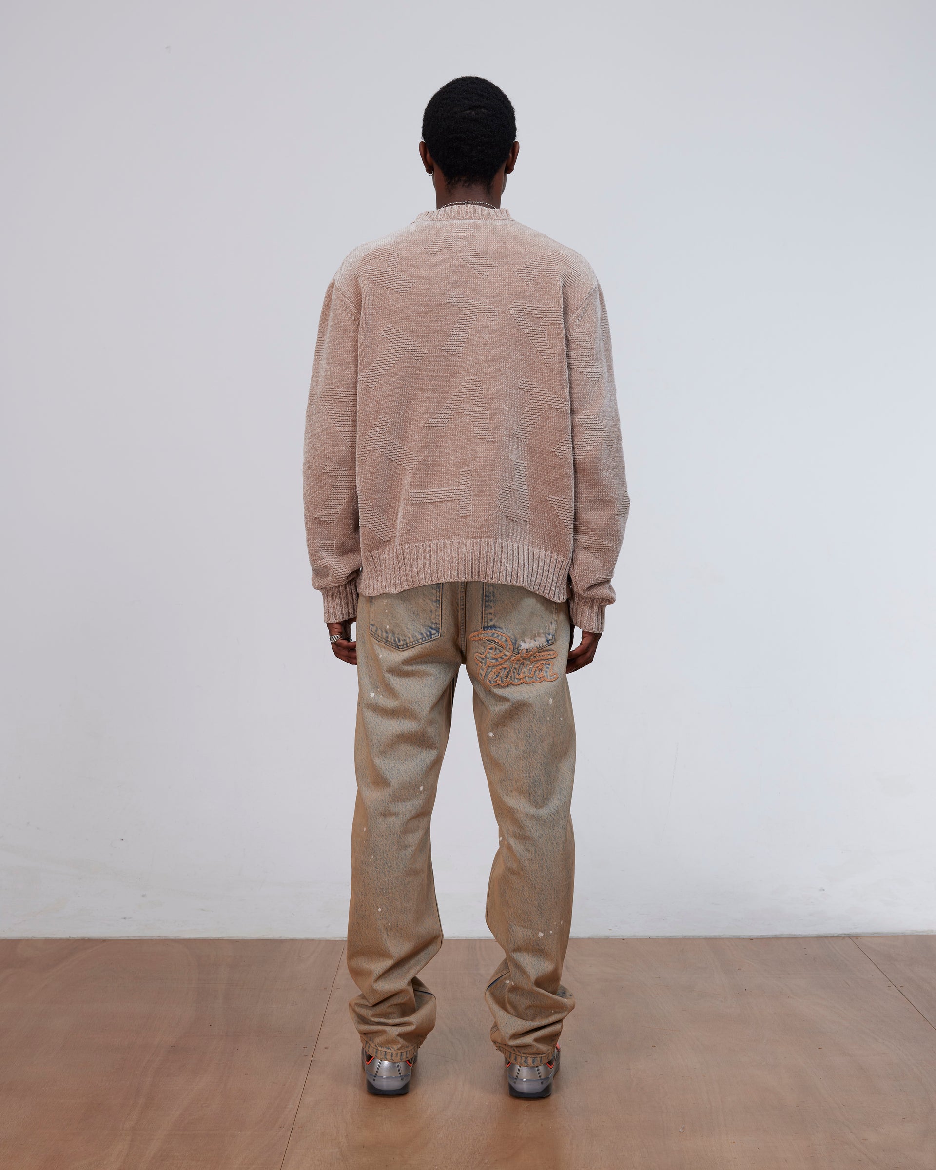 Patta Chenille Alphabet Knitted Sweater (Irish Cream)