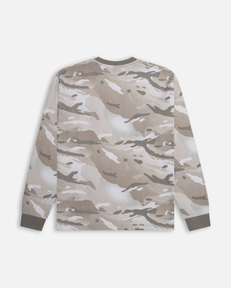 Patta Ghost Spray Camo Waffle Long Sleeve (Pussywillow Grey)