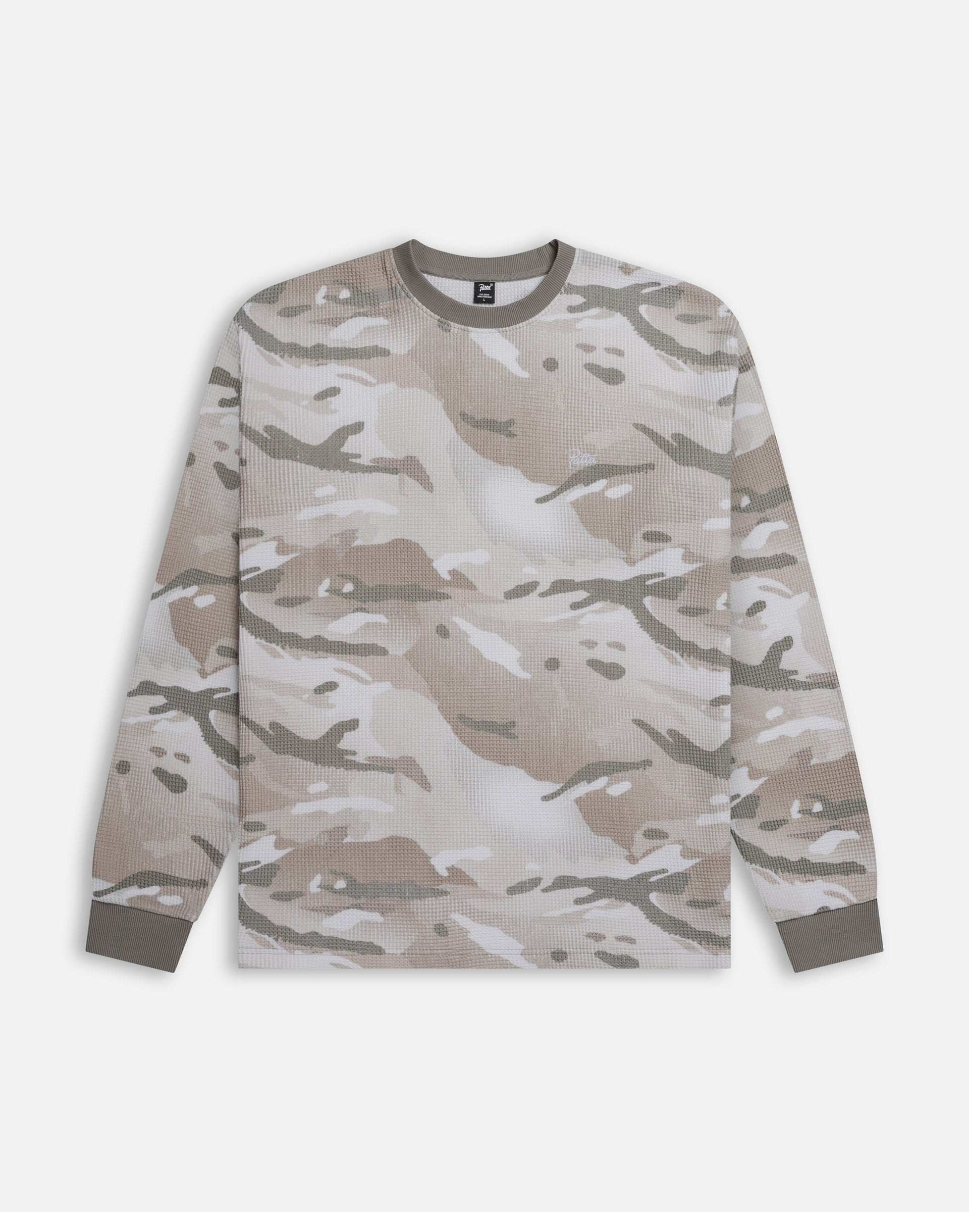 Patta Ghost Spray Camo Waffle Long Sleeve (Pussywillow Grey)