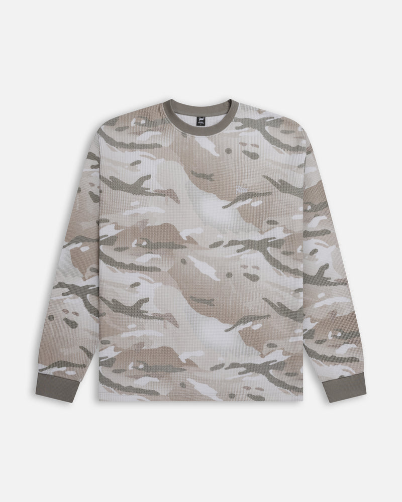 Patta Ghost Spray Camo Waffle Long Sleeve (Pussywillow Grey)