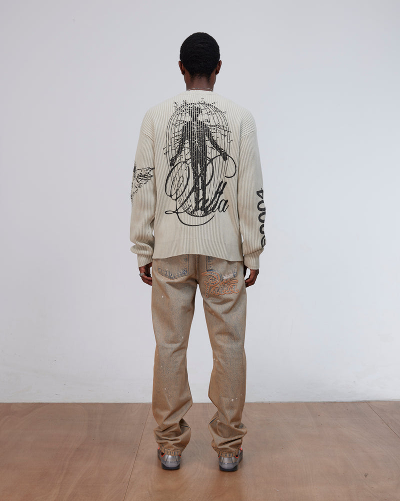 Patta Scorpio Knitted Jumper (Plaza Taupe)