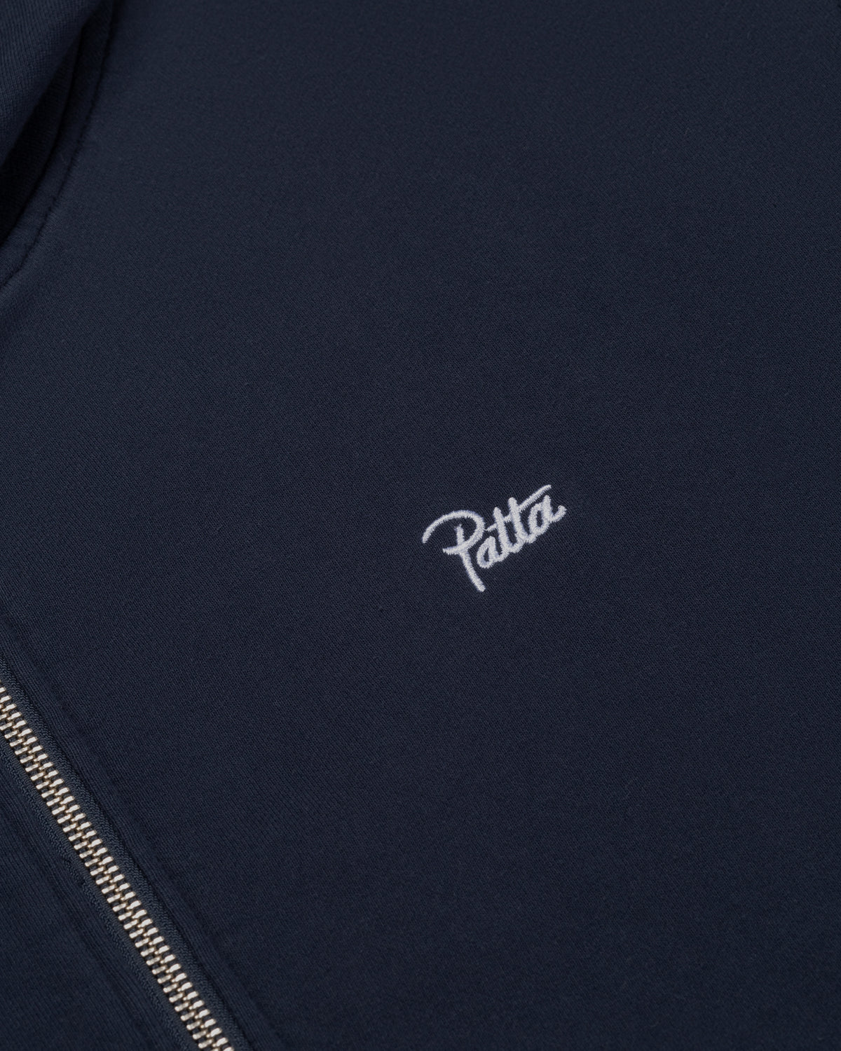 Patta Waffle Reversible Zip Up Hooded Sweater (Black Iris)