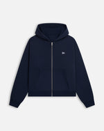 Patta Waffle Reversible Zip Up Hooded Sweater (Black Iris)