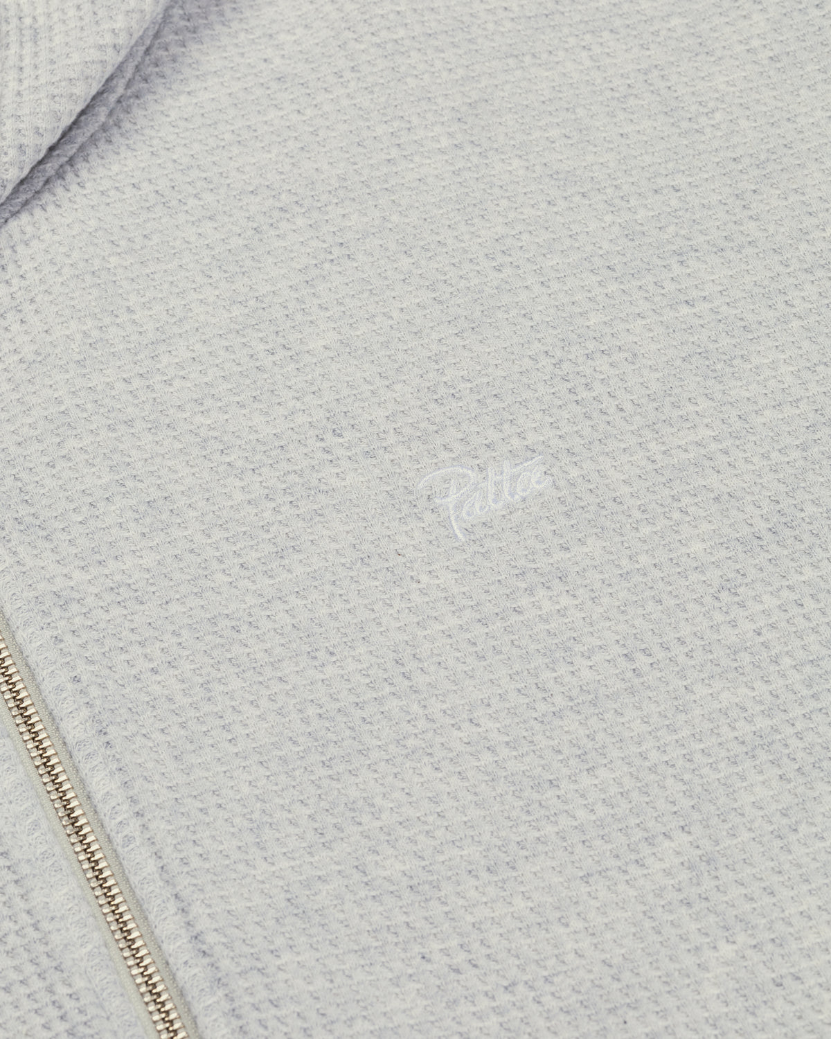Patta Waffle Reversible Zip Up Hooded Sweater (Grey heather)